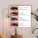 Eyelash Extension Styles Canvas Poster | Classic, Hybrid, Volume & Mega Volume Lash Guide for Beauty Salon & Studio Wall Decor 16x16inch(40x40cm) Unframe-style