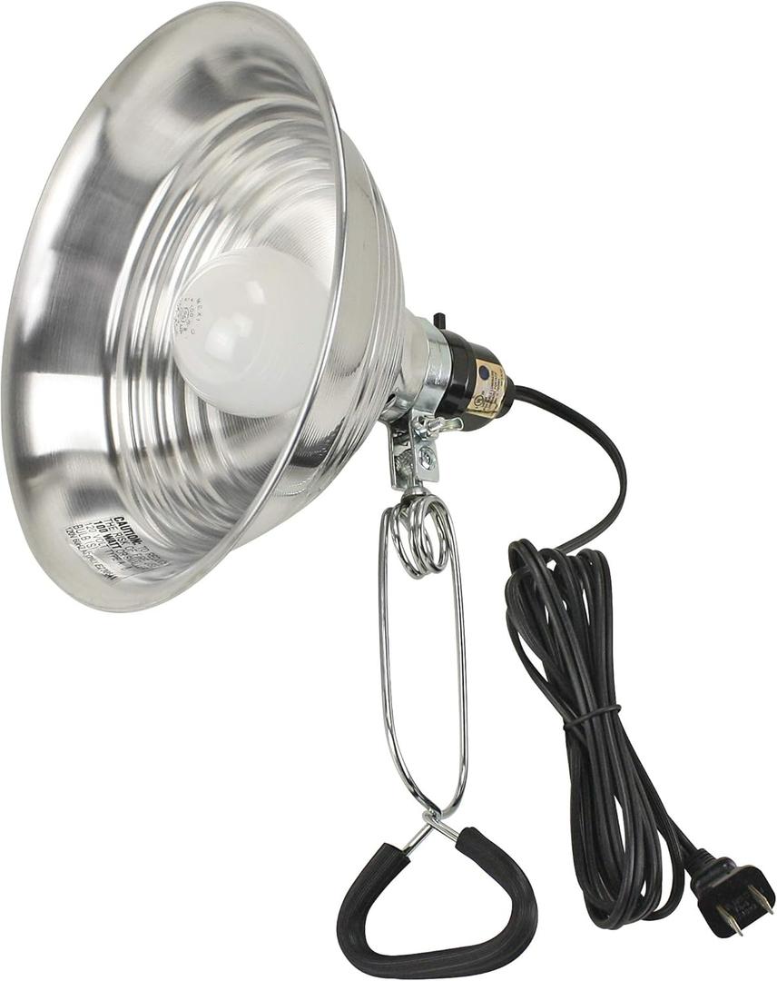 Prime CL050506 Reflector Clamp Lamp with 6-Feet 18/2 SPT-2 Cord, 8.5-Inch