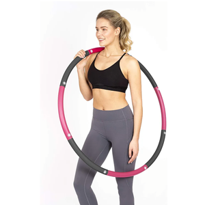Exercise Fitness Hoop for Adults - Easy to Spin, Premium Quality and Soft Padding Weighted Hoop - Detachable Hoops for Home & Gym Workouts