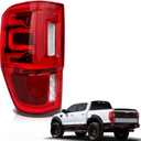 LED Tail Lights Compatible with 2019-2023 Ford Ranger XLT Lariat w/Blind Spot (Module NOT Included) Rear Brake Lamp Signal Assembly Taillights Replace KB3Z13405G FO2800275 (Left Driver Side)