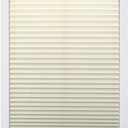 DEZ FURNISHINGS Cordless 1" Light Filtering Pleated Shade, Fabric, 32" W x 48" H, Ecru