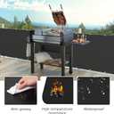 FLASLD Fireproof Deck Fence Cover and Screen Protect Deck Railing from Grill Heat, Balcony Fence Privacy Screen, Outdoor Fencing Screen UV Protection Weather-Resistant (3'x10')