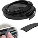 50FT RV Trim Molding, UV-Resistant Weather Stripping Exterior Trim Molding Insert for RV Camper Travel Trailer Screw Cover Gutter Corner Channel Outside Seam roof Edge Track(Black)