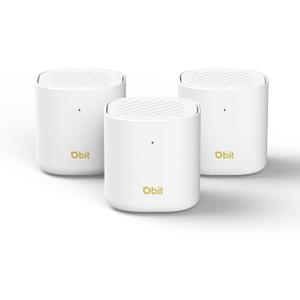 DBIT AX3000 WiFi 6 Mesh Wi-Fi System | 6,500 Sq Ft Coverage & 150 Devices | Dual-Band, Seamless Roaming, Parental Controls | Replaces Wireless Router and Extender | 2 Gigabit Ports Per Unit (3-Pack)