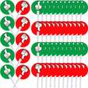 Macarrie 50 Pack Thumbs up Thumbs Down Classroom Voting Paddles Handy Teacher Classroom Event Supplies Plastic Sign Green Red Yes or No Paddles True False Sign for School Student