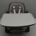 Bear Booster Seat for Kitchen Chairs, Portable High Chair for Babies 624 Months, Adjustable 3-Level Foldable Booster with Removable Tray, Ideal for Home, Outdoor, Camping and Travel