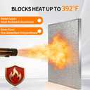 Aluminum Heat Shield Board, 23.6x23.6in Magnetic for Stove Fridge Fireplace | 392F Heat Resistant, Oil-Proof, Polyurethane Foam Core, Drill-Free Install, for Kitchen Oven Protection, Easy Clean