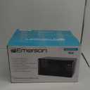 Emerson MW7302B Compact Countertop Microwave Oven with Touch Control, LED Display, 700W, 10 Power Levels, 6 Auto Menus, Glass Turntable and Child Safe Lock, 0.7 Cu., Ft. Black
