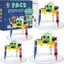 Bulk STEM Craft Kits for Kids 8-12: 4-Pack Doodling Robot Building Kits, Classroom Activities & Science Experiments, Educational Robotics DIY Project for Boys Girls, STEM Toys for School Clubs