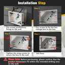 in-Wall TV Box with Flange for Home Theater Installation, 11.9" x 8.4" Cord Hider for Wall Mounted TV, with 2 Outlets, Cable Bracket, LV Cable & 1-1/2" ENT Entrance, Ideal for New or Retrofit Job