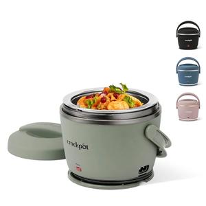 Crock-Pot Portable Electric Lunch Box 20-Ounce Food Warmer Moonshine Green | Ideal for Travel On-the-Go | Keeps Food Spill-Free Warm & Tasty | Dishwasher-Safe