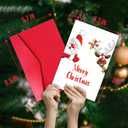3 x TQDaiker Funny Christmas Card for Kids,Merry Chritmas Card for Boyfriend, Santa Claus Gift