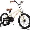 JOYSTAR Kids Bike for Ages 2-12 Years Old Boys Girls, 12-20 Inch BMX Style Kid's Bikes with Training Wheels, Children Bicycle for Kids and Toddler, Ivory