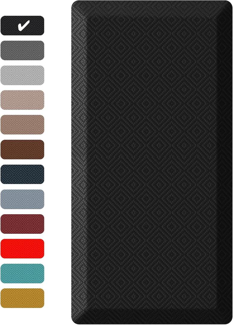 Ophanie Grey Kitchen Mat 17x24, Anti Fatigue Standing Mat 3/4 Inch Thick, Non Slip Waterproof Cushioned Ergonomic Rug for Office Sink