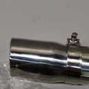 Vurkcy 2.5 inch Inlet Exhaust Tip, 3" Outlet 6" Overall Length Stainless Steel Exhaust Tail Pipe, Clamp-On, Rolled Edge, Slant Sleek Angle Cut, Polished Tailpipe, Silvery