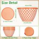Nooulap 16 Inch Plant Pots, 4 Pack Large Flower Pots