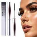 Iron Wand Mascara, 5D Curling Eyelash Iron Mascara with Washable Metal Wands, Waterproof Mascaras Black Volume and Length, Long-lasting Smudge Proof Mascaras for Lengthening Volumizing Eyelashes