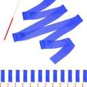 uxcell Dance Ribbon, Gymnastics Ribbon Twirling Ribbons for Birthday Party Streamers Decoration,Circus Carnival Ribbon with Sticks Wands (Sapphire Blue)