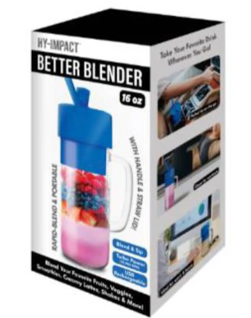 Better Blender Turbo Power USB Rechargeable 16 Oz