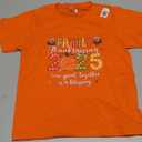 Family Thanksgiving 2025 Thanksgiving Crew Turkey Matching T-Shirt, 5-6 Years Old