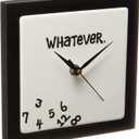 Enesco Whatever. Scrambled Numbers Always Late 7.5 x 7.5 Inch Square Hanging Wall Clock