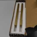 QOGRISUN 2-Pack Solid Brass Cabinet Handles, Gold Square T Bar Cabinet Pulls, 5 Inch Hole Center for Kitchen Dresser Drawer Cupboard, Brushed Brass Finish