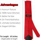 Men's Classic Patterned Necktie Set for Formal Business and Wedding with Pocket Square Tie Clip (44-blue Tartan)