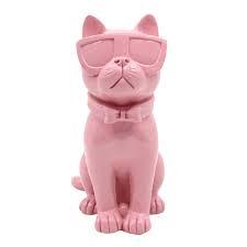 Holiday Home Sitting Cat Decor Pink 8.7in 2 Pack