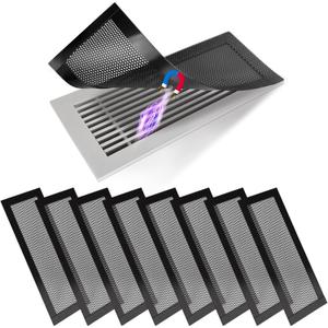 8P Magnetic Floor Vent Covers 4 x 10 Inch Air Vent Screen Cover Magnetic Floor Register Vent Covers Magnetic PVC Vent Mesh for Home Wall Ceiling Floor Catches Debris