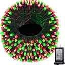 393 FT Christmas Lights 1000 LED Xmas Lights Outdoor Christams String Lights Waterproof 8 Modes & Timer, Fairy Lights Plug in for Weeding, Patio, Party, Holiday,Christmas Decor (Red+Green)