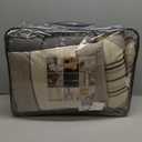 Madison Park Reversible Quilt Cabin Lifestyle Plaid Design - All Season, Breathable Coverlet Bedspread Bedding Set, Matching Shams, Full/Queen(90"x90"), Neutral 6 Piece