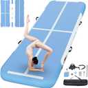 FBSPORT Inflatable Air Gymnastics Mat Training Mats 4/8 inches Thickness Gymnastics Tracks for Home Use/Training/Cheerleading/Yoga/Water with Pump