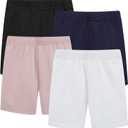 Girls' Basic Cartwheel Short Cycling Bike Shorts for Girls Dance Shorts (White)