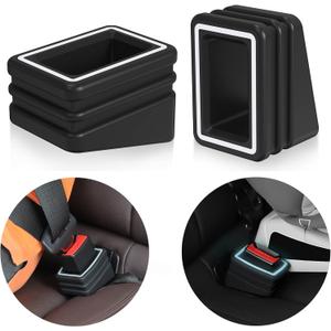 Seat Belt Buckle Holder Seat Belt Buckle Booster Seat Belt Buckle Fixer Keep the Seat Belt Buckle Upright and Stable Luminous Positioning Ring Easy Positioning Insert Seat Belt Buckle 2 pcs