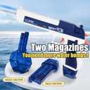 ALLROAD Electric Water Guns Rechargeable Automatic Squirt Guns Long Range, Powerful Water Soaker Gun Toy, Water Squirters for Kids & Adults Summer Pool Beach Party, Blue