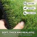 XLX TURF Artificial Grass Turf Tiles Interlocking Set 36 Pieces, Square Fake Grass Tiles Self-draining for Pet Indoor/Outdoor Flooring Decor, 12"x12", 8 Buckle Systerm