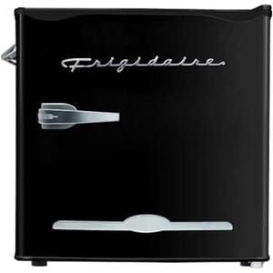 FRIGIDAIRE Black Retro Mini Refrigerator-Energy Saving-Adjustable Thermostat Control-Side Mounted Bottle Opener-Ideal for Dorm, Office, RV, Garage, Apartment 1.6 Cubic Feet