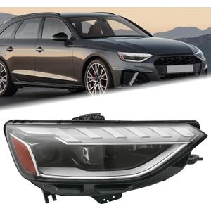 RH LED Headlight Assembly Fit for 2020 2021 2022 2023 2024 Audi A4 S4 Headlamp Right Passenger Side 8W0941034F AU2503223 8W0-941-034-F