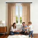 TONIAL Curtain Rod 32 to 86 Inch(2.6-7.2ft), Telescoping Splicing Drapery Rods for Windows 54 to 82 Inch(4.5-6.8ft), Decorative 3/4 Single Rod with Small Cap Finial, Black