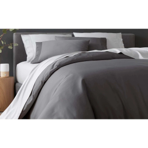 Organic Bamboo Duvet Cover Shams Core Set Storm Gray King / Cal King
