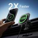 ESR for 15W MagSafe Car Mount Charger, MagSafe Car Charger, Air Vent/Dashboard Magnetic Wireless Phone Holder Mount for iPhone 17e/17/16/15/14/13/12, Galaxy S26/S25, Pixel 10, Fast Charging