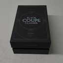 GLASSIQUE CADEAU Vintage Art Deco Smoke Black Coupe Glasses | Set of 4 | 7 oz Ribbed Cocktail Glassware for Drinking Champagne, Martini, Cosmopolitan, Manhattan | Crystal Speakeasy Saucers