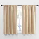 NICETOWN Blackout Room Darkening Curtains - Home Decoration Light & Noise Reducing Thermal Insulated Window Draperies with Rod Pocket Top (Biscotti Beige, Set of 2, 42 inches Wide x 48 inches Long)