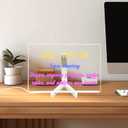 Acrylic Dry Erase Board with Light 11.8 X 7.9 Clear Light up Dry Erase Board with Stand Desktop Glow Memo LED Letter Rewritable Message Board White Board LED Note Board with 7 Color Markers