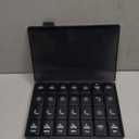 XL Pill Organizer 4 Times a Day,BUG HULL Large Weekly Pill Box for Travelling, Portable Pill Cases 7 Day pill Container Removable Daily Medicine Organizer for Cod-liver oil,Vitamins,Supplements(Black)