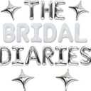 The Bridal Diaries Silver Balloons Banner Princess Diaries Bachelorette Party Decorations Bride To Be Balloons Bridal Shower Decor Wedding Engagement Party Photo Props