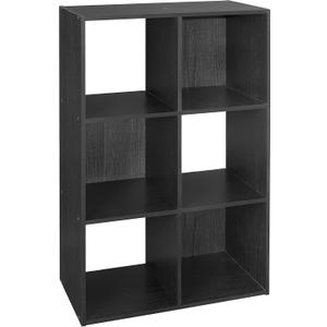 ClosetMaid 1574 Cubeicals Organizer, 6-Cube, Black, 6 Shelves