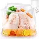 2 Pack 22"26" Turkey Brine Bags Extra Large brine bags for Turkey Holds up 40lb, Thickened Turkey Brining Bags with 2 removable zipper assist clips and Cotton Strings, turkey marinade bag