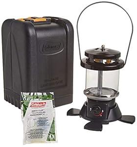 Coleman 2-Mantle Propane Lantern with Carry Case, 1000 Lumens Gas Lantern with Pressure Control, Adjustable Brightness, Mantles & Carry Case Included; Great for Camping, Emergencies, & Power Outages