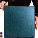 Photo Album Self Adhesive Pages, 80 Pages Huge Magnetic Self-Stick Picture Album with Leather Vintage Inspired Cover, DIY Albums Holds 3X5, 4X6, 5X7, 6X8, 8X10, 10X12 Photos (Darkgreen)